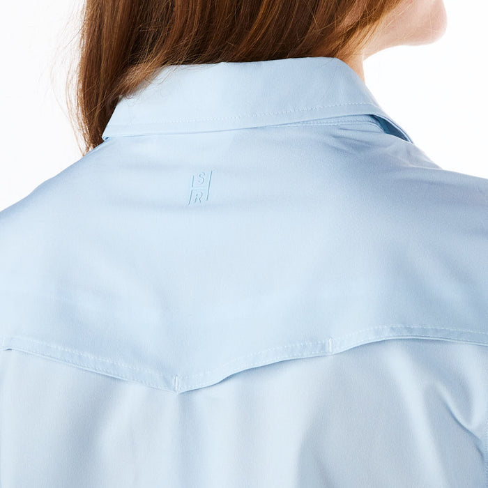Sand Hill Ranch Women's Icy Blue Short Sleeve Button Shirt