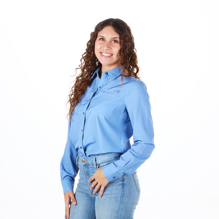 Sand Hill Ranch Women's Dusty Blue Long Sleeve Button Shirt