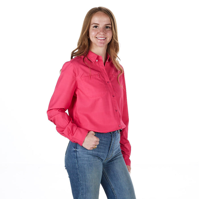 Sand Hill Ranch Women's Watermelon Long Sleeve Button Shirt