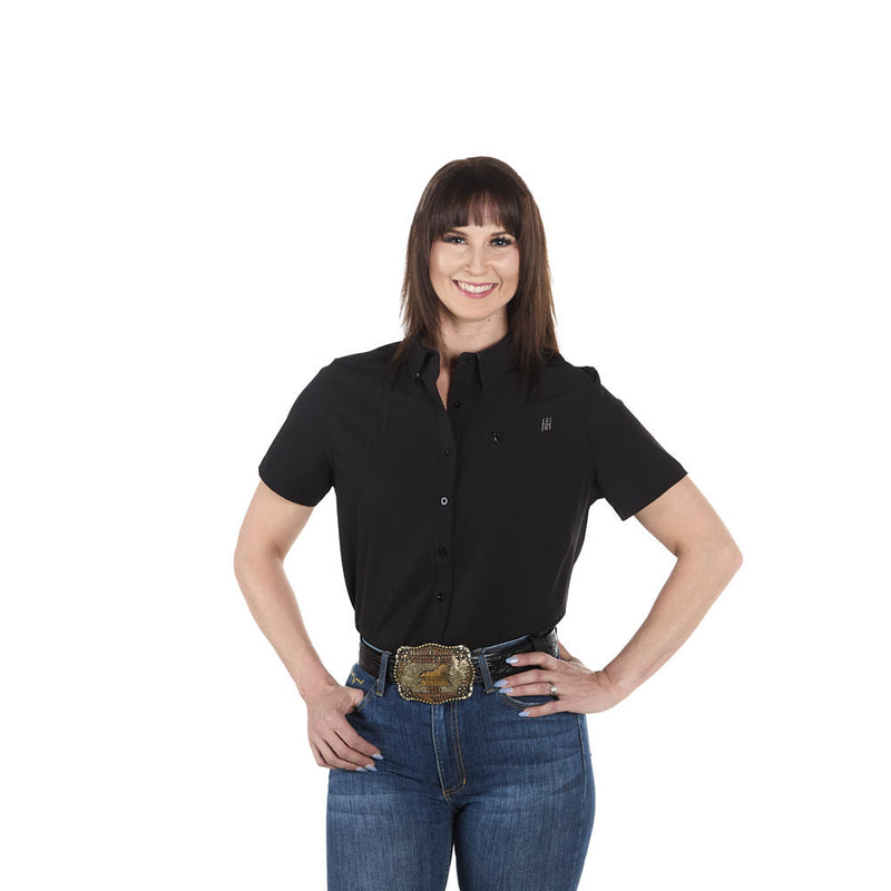 Sand Hill Ranch Women's Black Short Sleeve Shirt