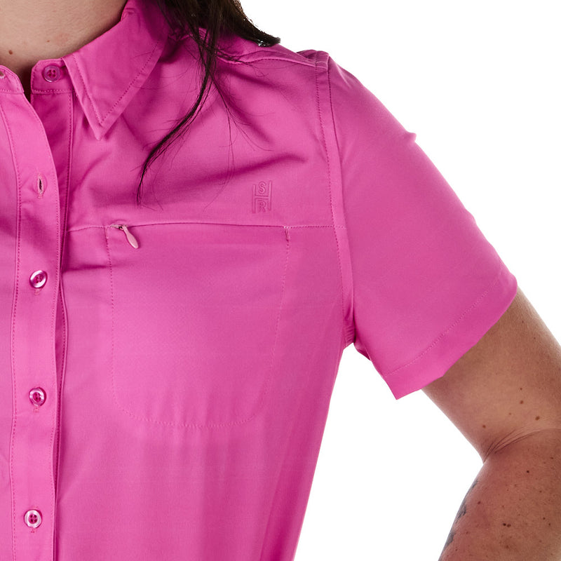 Sand Hill Ranch Women's Bright Purple Short Sleeve Button Shirt