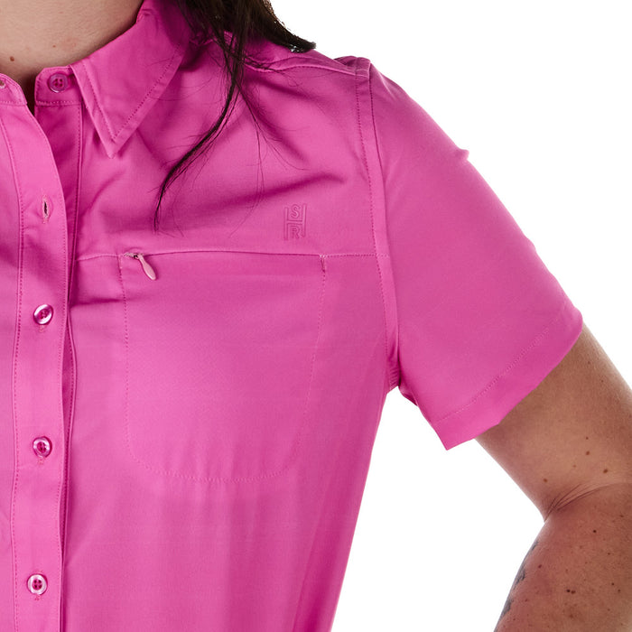 Sand Hill Ranch Women's Bright Purple Short Sleeve Button Shirt