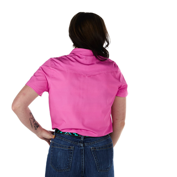 Sand Hill Ranch Women's Bright Purple Short Sleeve Button Shirt