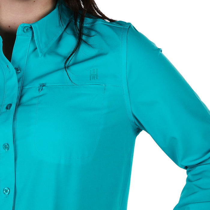 Sand Hill Ranch Women's Teal Long Sleeve Button Shirt
