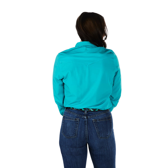 Sand Hill Ranch Women's Teal Long Sleeve Button Shirt