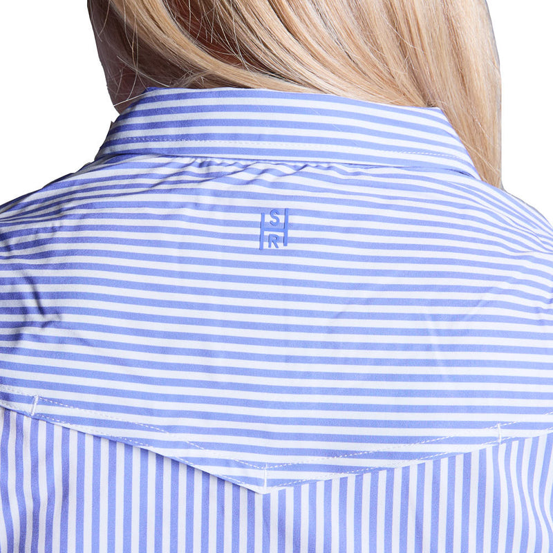 Brandcowboy Women's Lavender Blue Striped Shirt
