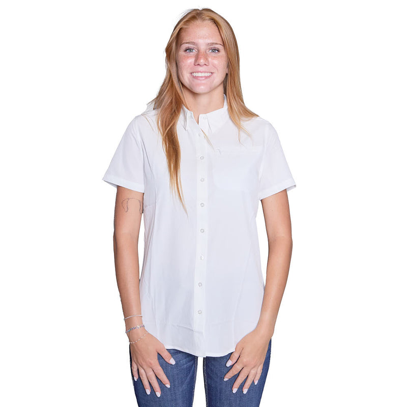 Sand Hill Ranch Women's White Short Sleeve Shirt
