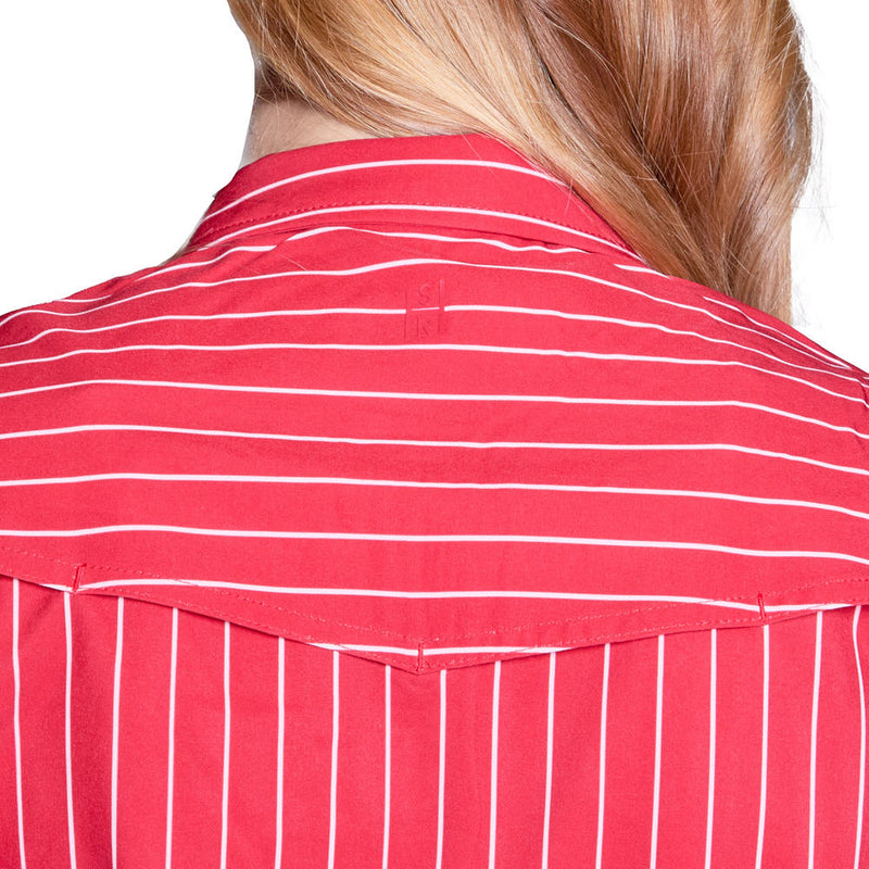 Sand Hill Ranch Women's Cherry Long Sleeve Stripe Shirt