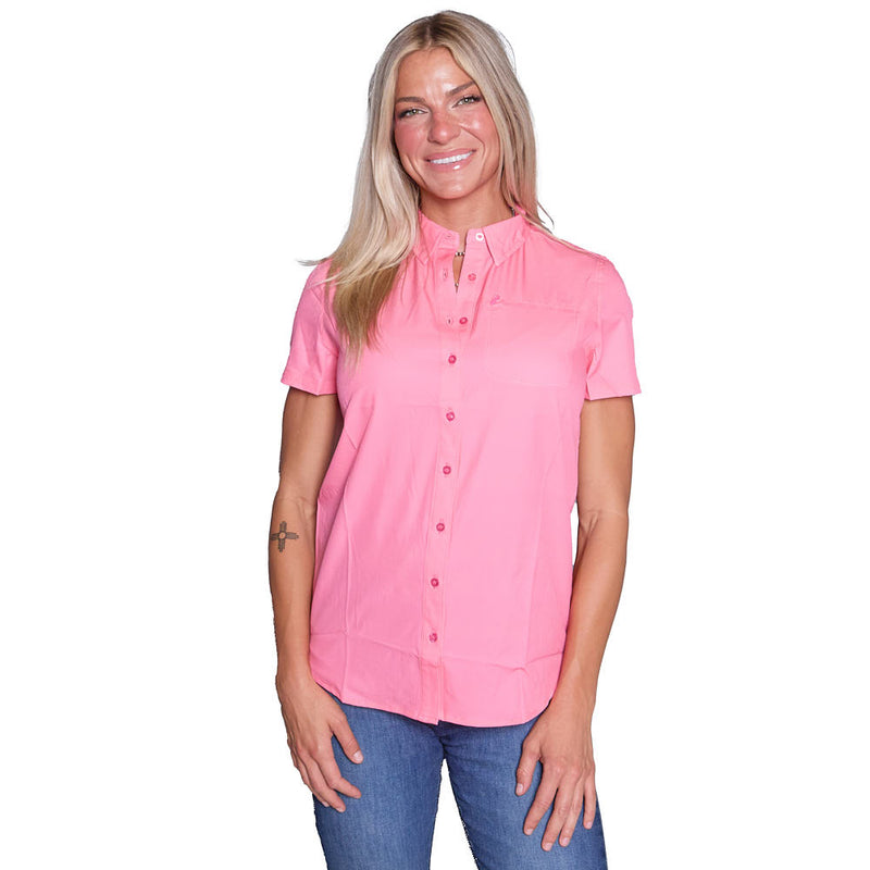 Sand Hill Ranch Women's Rose Short Sleeve Stripe Shirt