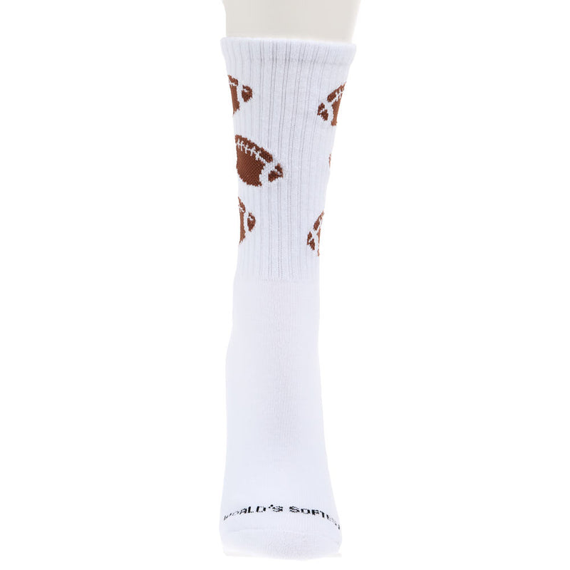 Crescent Sock Comapny Women`s Football Sport Mini White Crew Socks