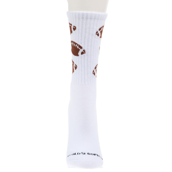 Crescent Sock Comapny Women`s Football Sport Mini White Crew Socks
