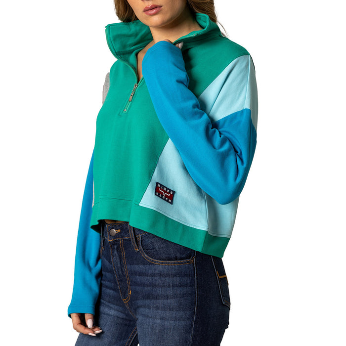 Kimes Ranch Women's Green Zip Neck Cami