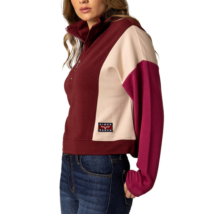 Kimes Ranch Women's Maroon Zip Neck Cami