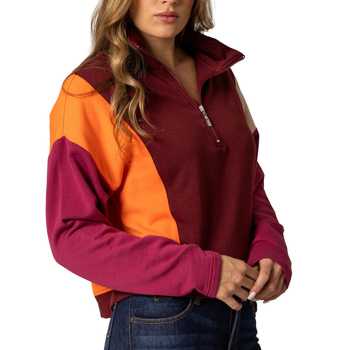Kimes Ranch Women's Maroon Zip Neck Cami