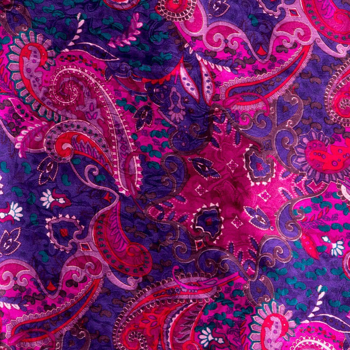 Wyoming Traders Women's Paisley Pomegranate and Royal Red Wild Rag