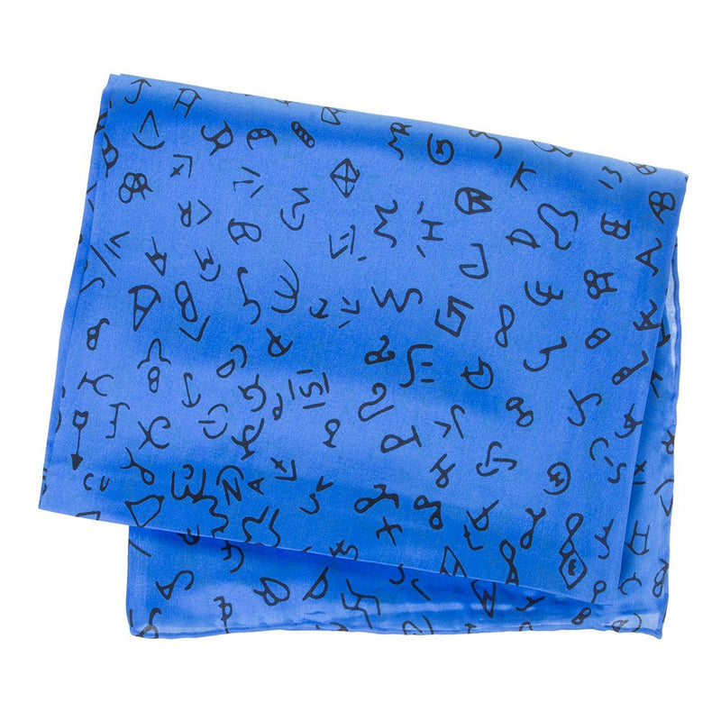 Wyoming Traders Branded Silk Wild Rag Western Cowboy Scarf - Royal