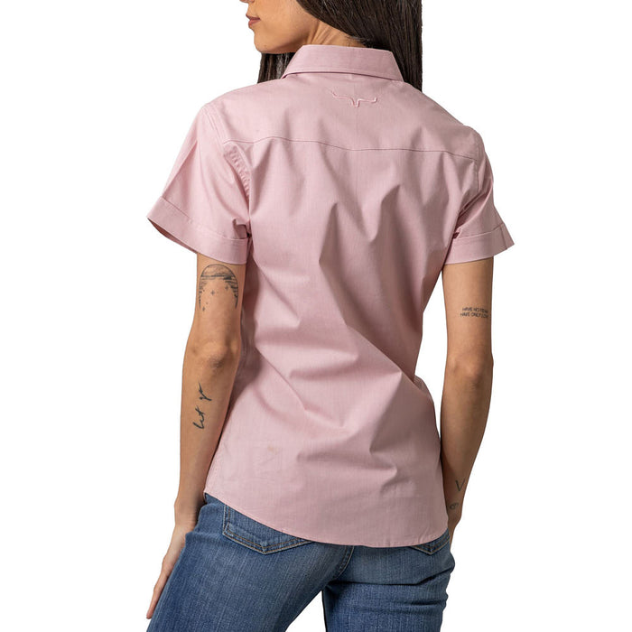 Kimes Ranch Womens Linville Short Sleeve Pink Button Up