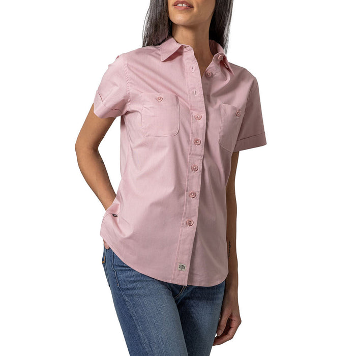Kimes Ranch Womens Linville Short Sleeve Pink Button Up
