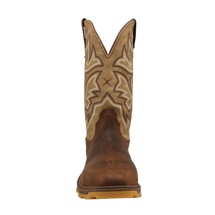 Twisted X Womens Ultralite 11In Bison Brown Top Nano Square Toe Work Boot