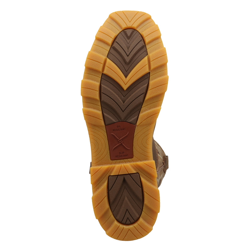 Twisted X Womens Ultralite 11In Bison Brown Top Nano Square Toe Work Boot