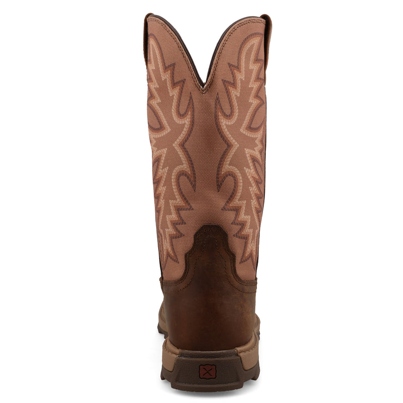 Twisted X Women`s Brown 11In Ultralite Top Nano Square Toe Work Boot