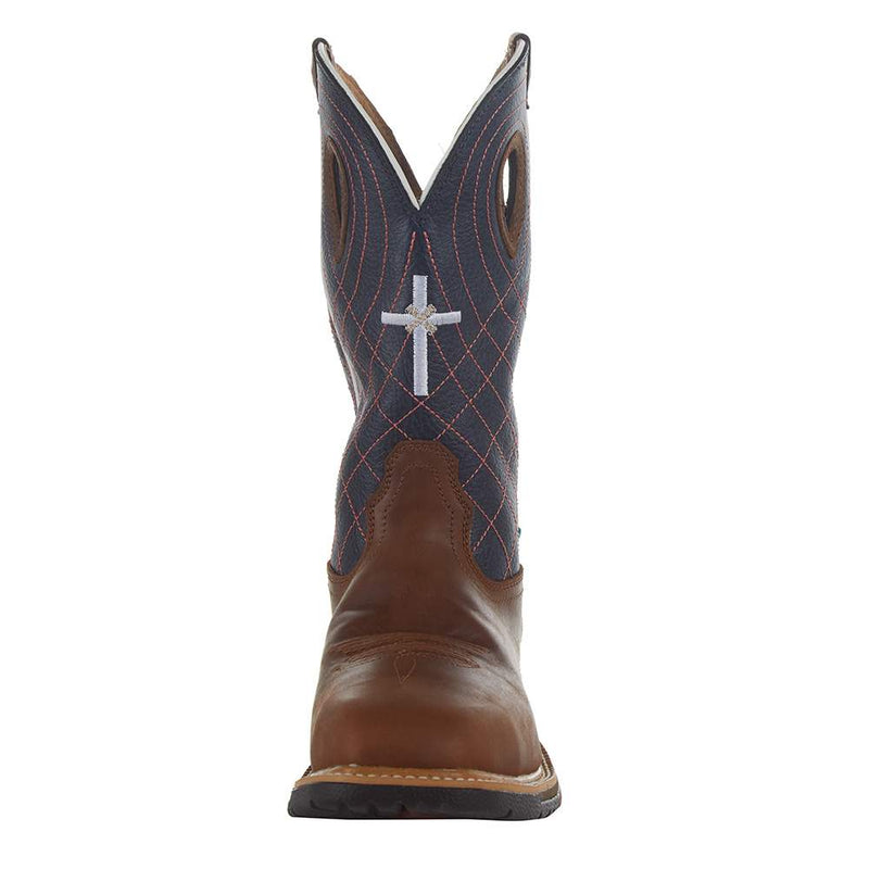 Twisted X Womens Brown 11in Navy Alloy Toe Work Boot