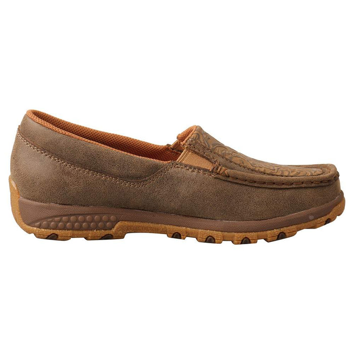 Twisted X Womens Bomber Tooled Slip On Driving Moc
