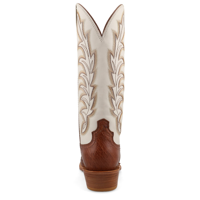 Twisted X Women's Reserve Chestnut Full Quill Ostrich Vamp 13in White Top Cowboy Boot