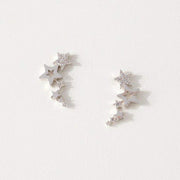 La Joul Wyatt Silver Star Cluster Stud Earring