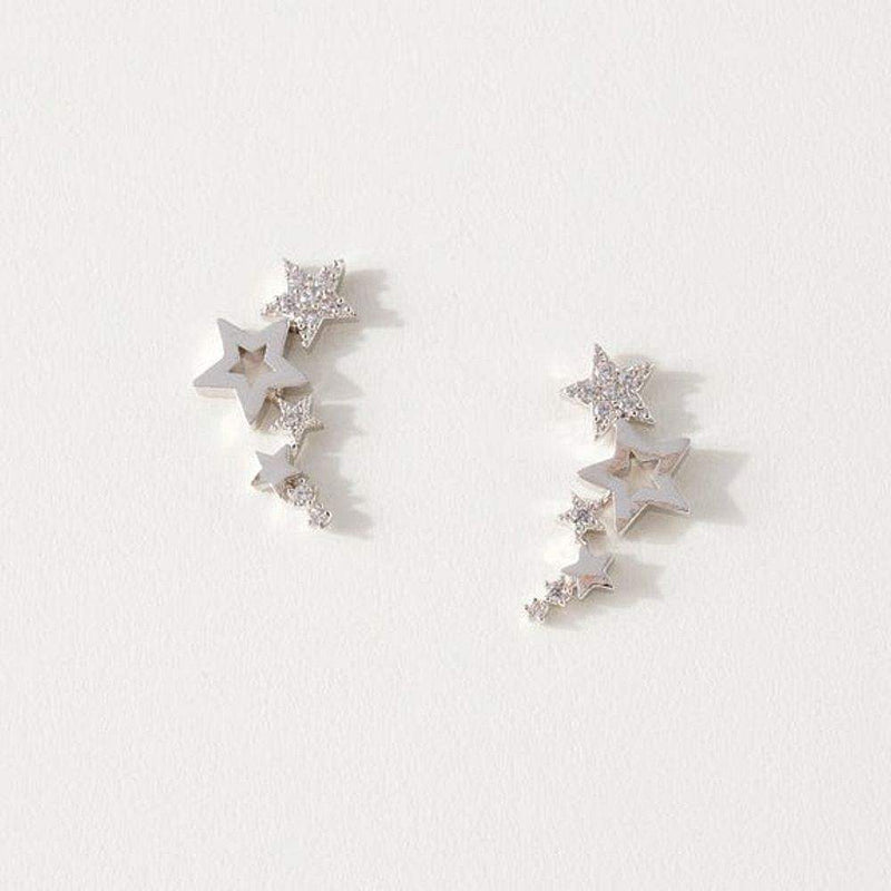 La Joul Wyatt Silver Star Cluster Stud Earring