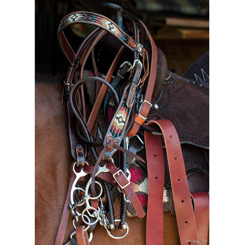 Circle Y Saddlery South West Beaded Browband Headstall