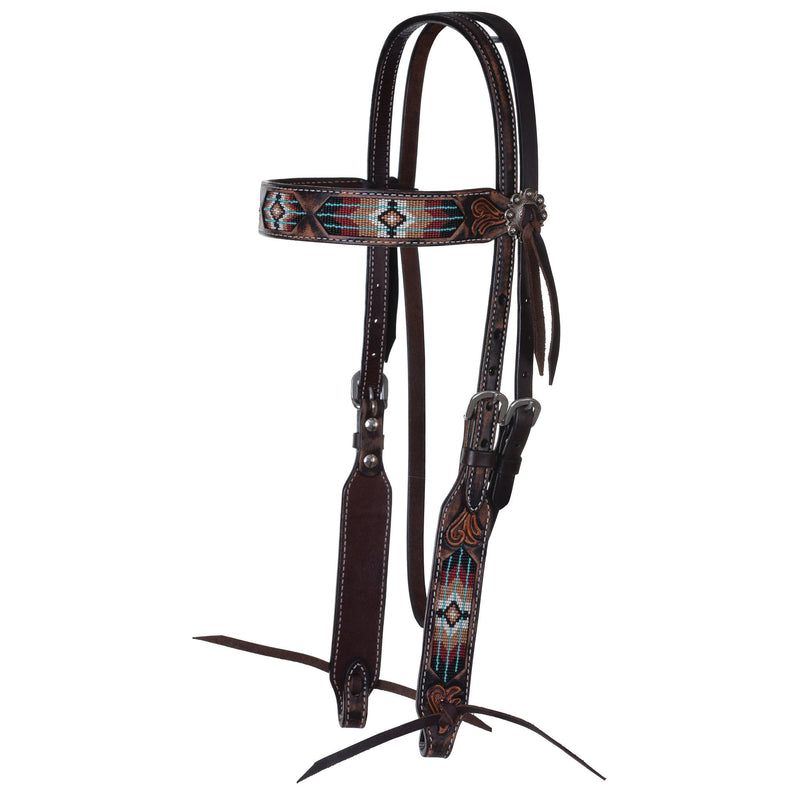 Circle Y Saddlery South West Beaded Browband Headstall
