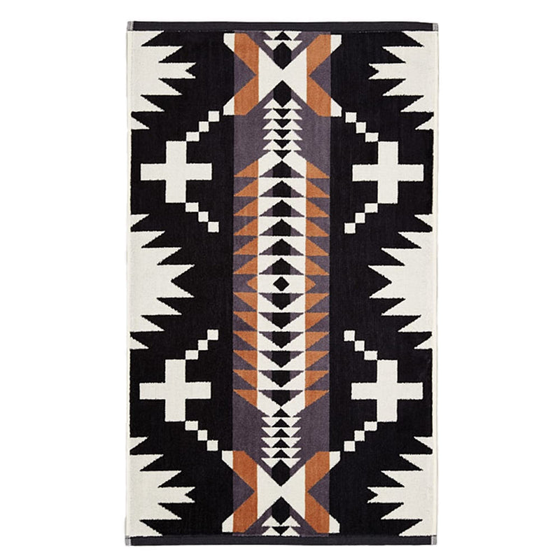 Pendleton Woolen Mills Inc. Jacquard Spider Rock Black/White Hand Towel