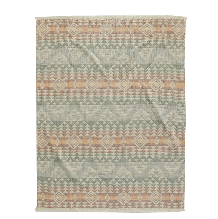 Pendleton Woolen Mills Inc. Aqua Highland Peak Fringed Throw