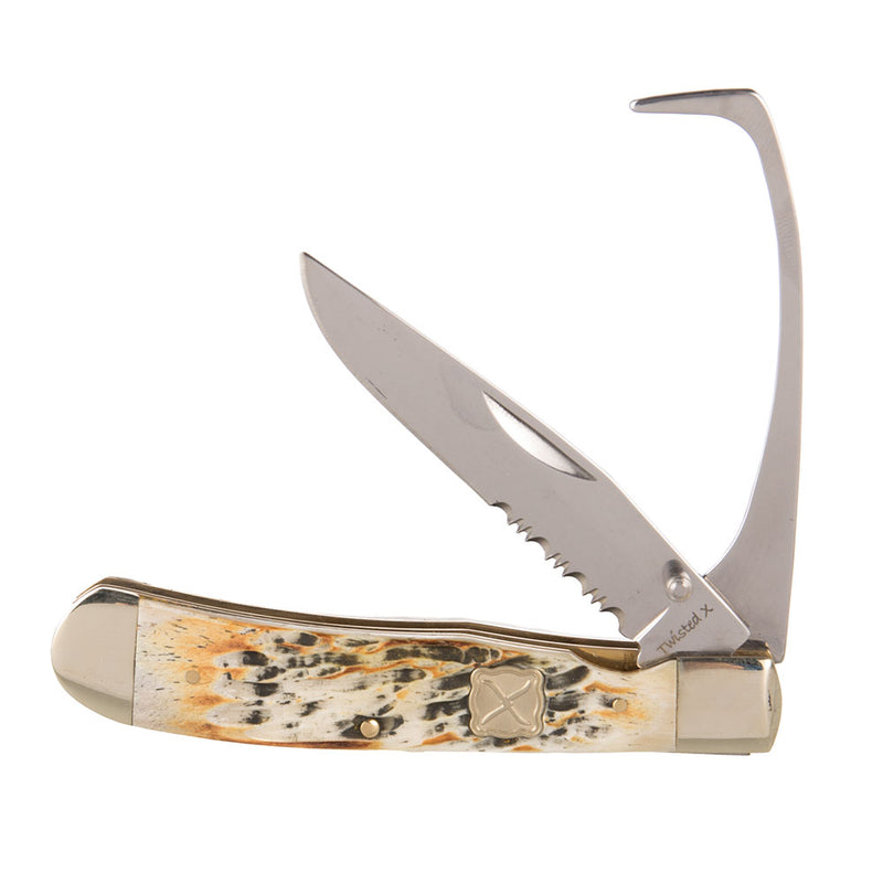 Western Fashion Twisted X Natural Bone Farriers Companion Knife