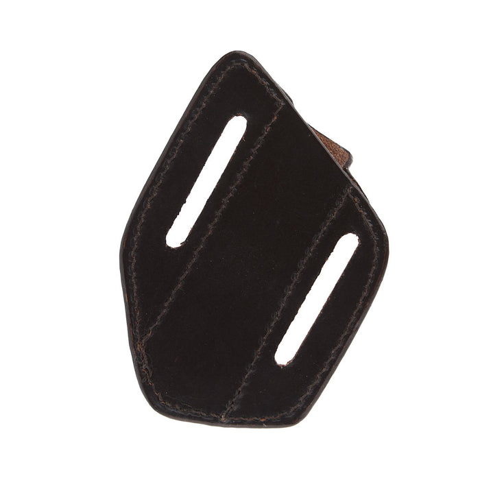 Western Fashion Circle SH Cutlery Trapper Knife Sheath Light Tan Basket Stamp