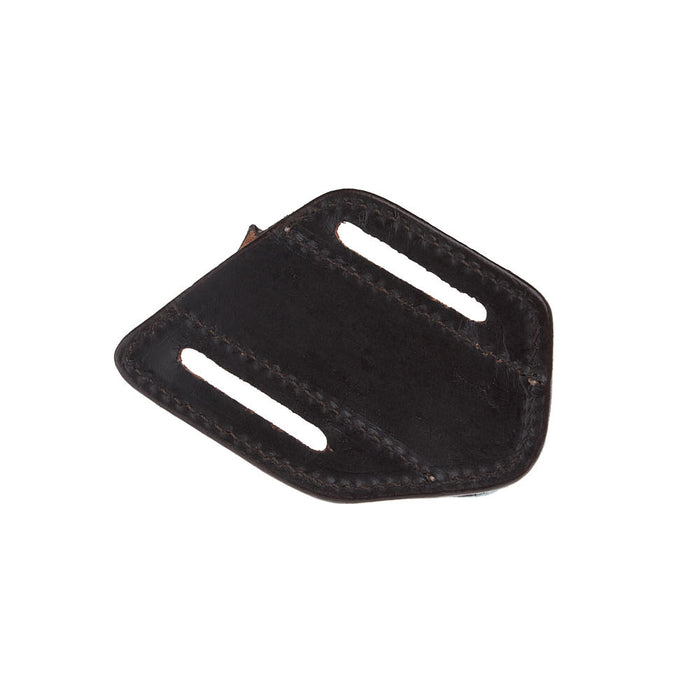 Western Fashion Circle SH Cutlery Trapper Knife Sheath Brown Basket Stamp