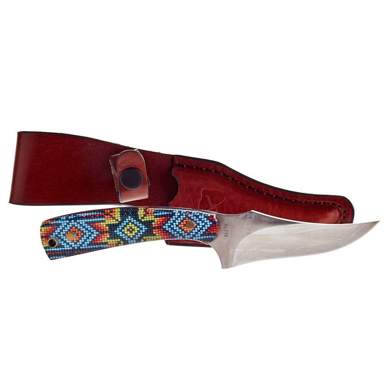 Western Fashion Twisted X Sunburst Beaded Skinner w/Sheath