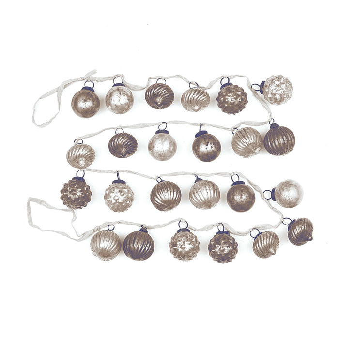 Creative Co-Op Mercury Glass Ornament Garland