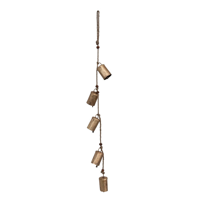 Creative Co-Op Hanging Metal Bells w/Jute Rope