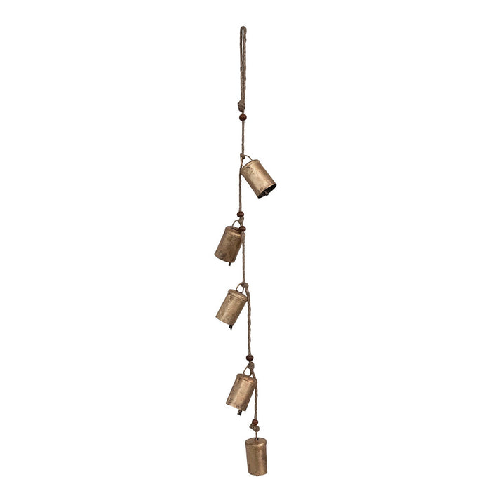 Creative Co-Op Hanging Metal Bells w/Jute Rope