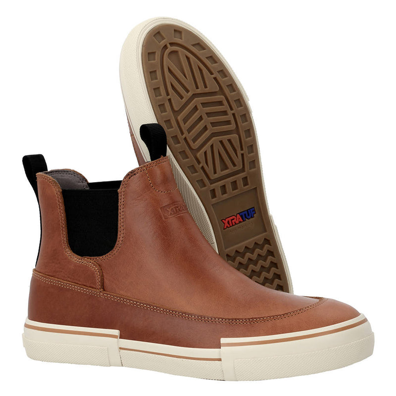 Xtratuf Men's Chelsea Leather Cashew Ankle Deck Boot