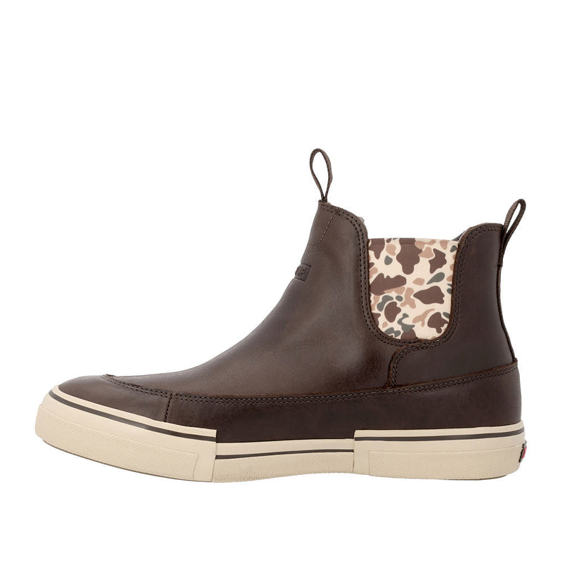 Xtratuf Men's Chelsea Leather Dark Brown Duck Camo Ankle Deck Boot