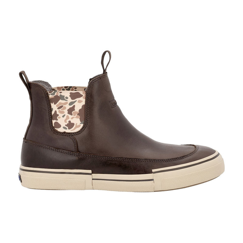 Xtratuf Men's Chelsea Leather Dark Brown Duck Camo Ankle Deck Boot