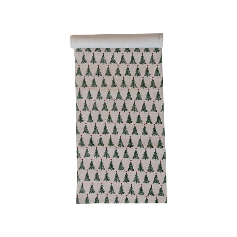 Creative Co-Op Tree Print Table Runner