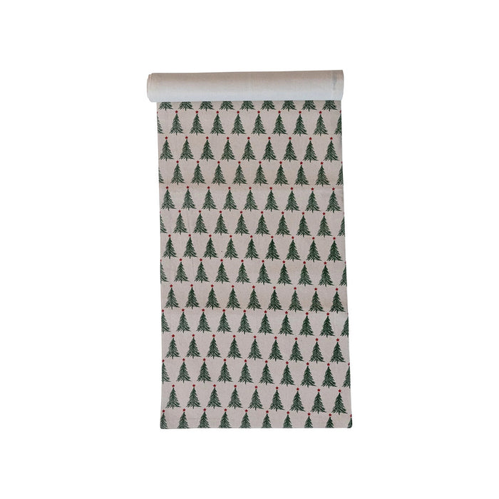 Creative Co-Op Tree Print Table Runner