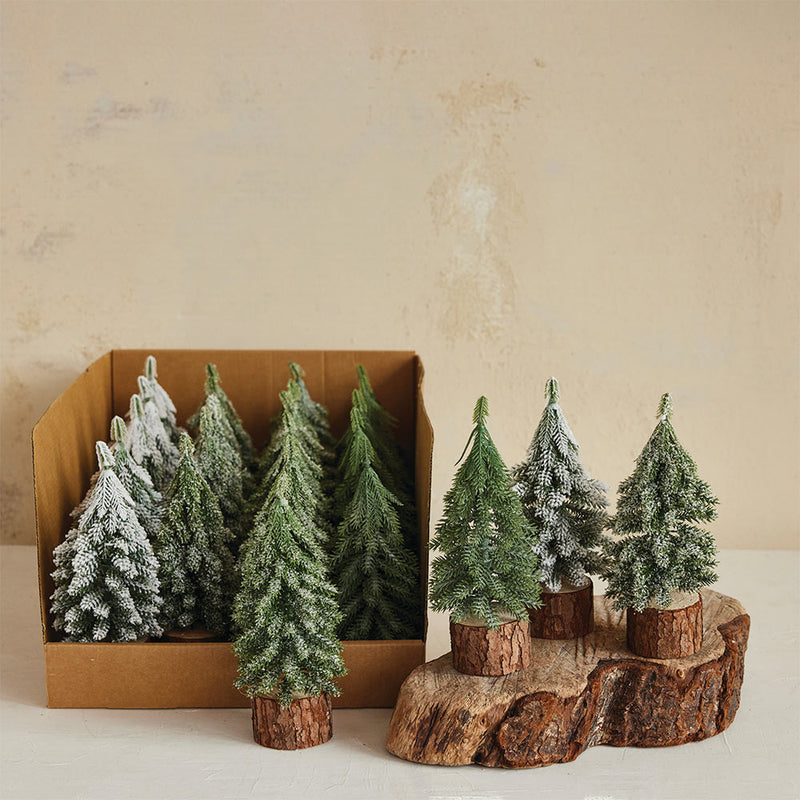 Creative Co-Op Assorted Faux Evergreen Tree