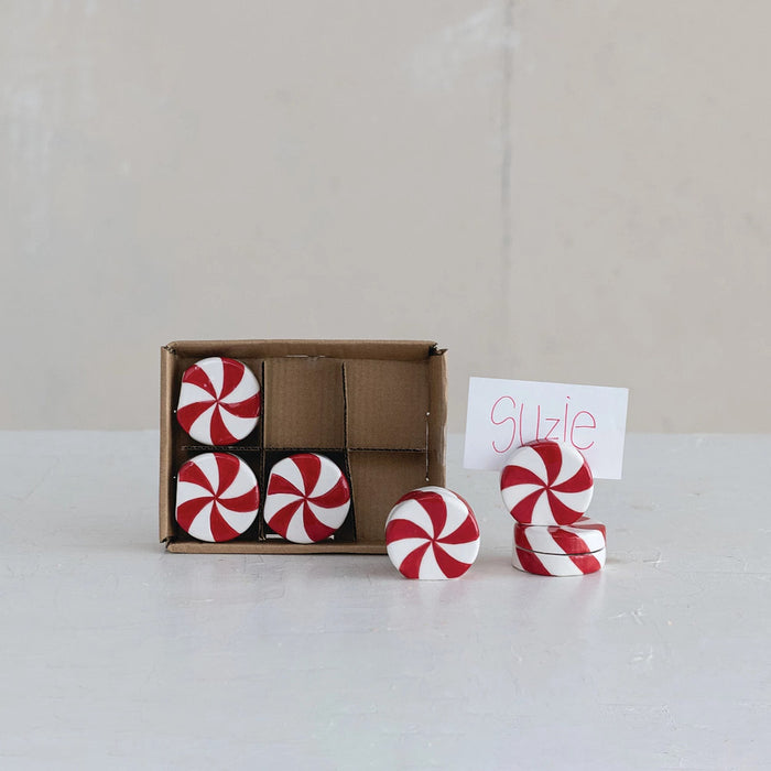 Creative Co-Op Peppermint Candy Card & Photo Holder