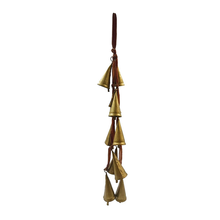Creative Co-Op Velvet Ribbon with Bells Door Hanger