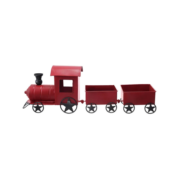 Creative Co-Op Decorative Red Train Container